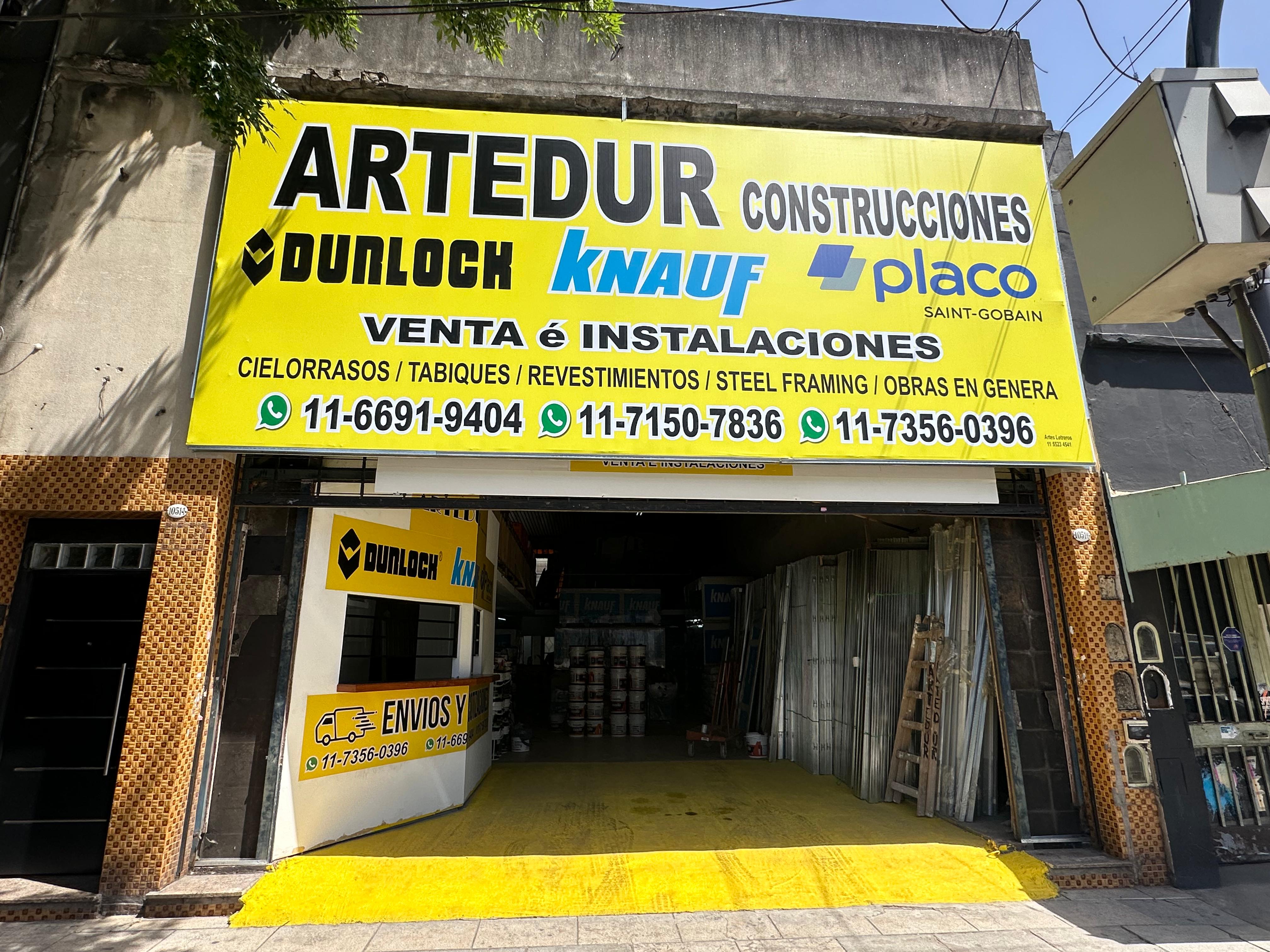 Local de ARTEDUR en Av. Castañares 2123 CABA – materiales Durlock y construcción en seco